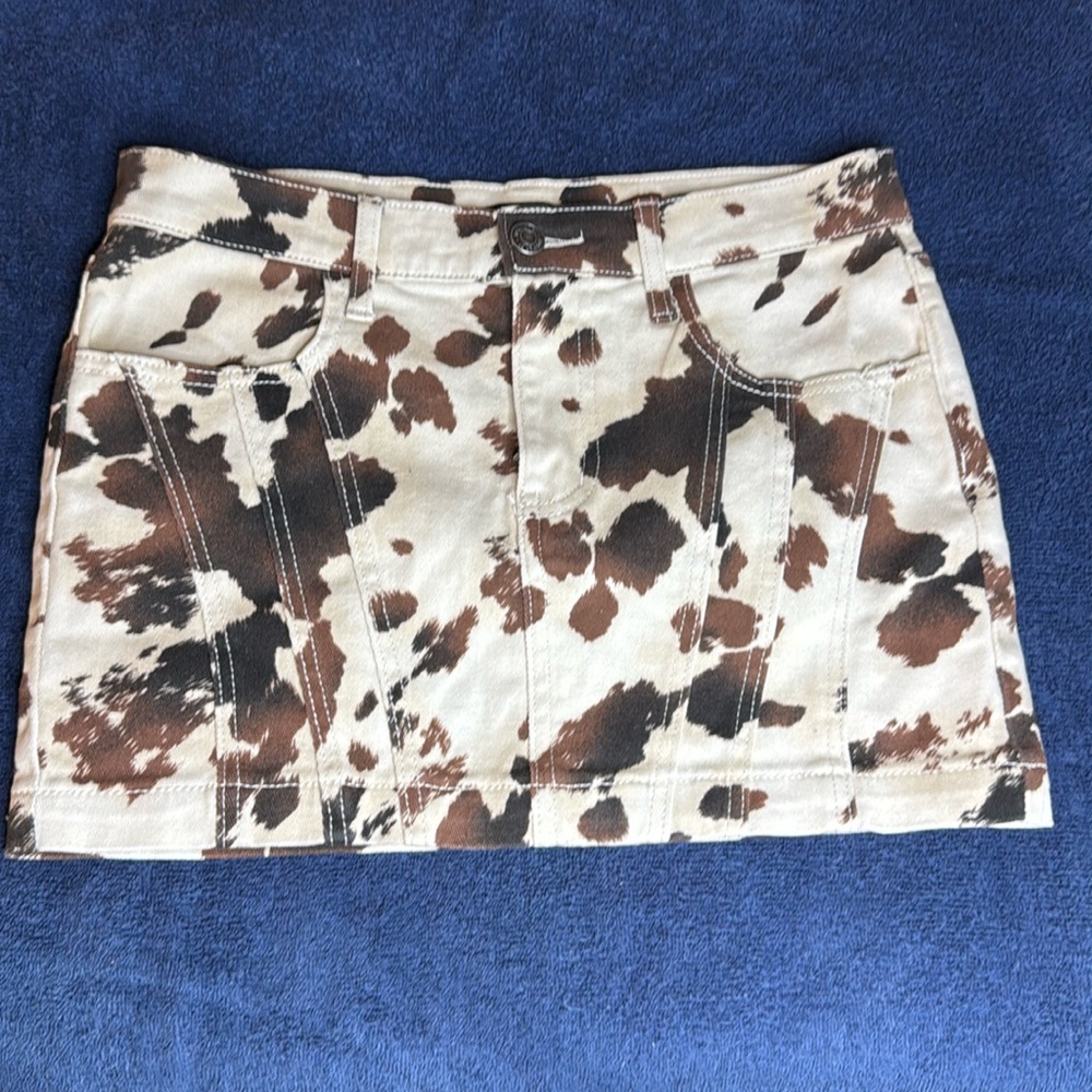 Cow print skirt
